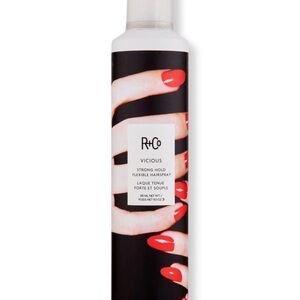 R+Co Vicious Hairspray with Red and Black Design